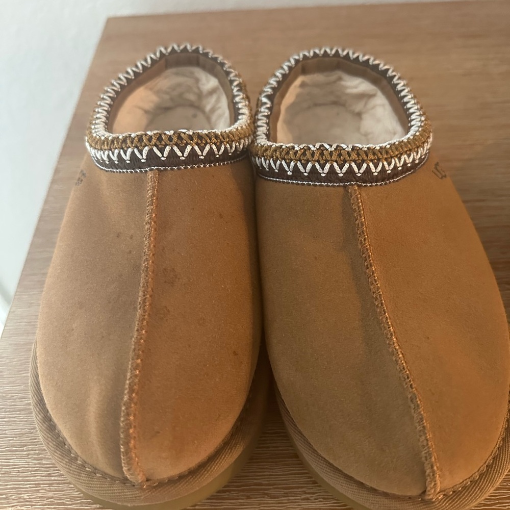 UGG Kids Tan Slip-On Slippers
